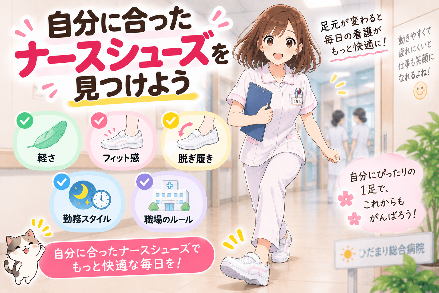 自分に合ったナースシューズを見つける看護師