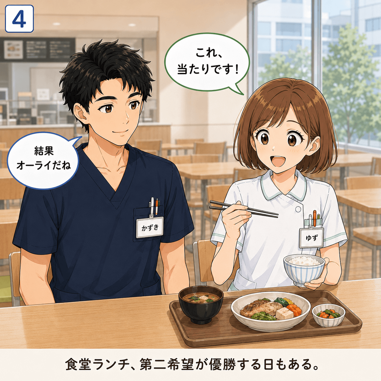 食堂ランチ 4コマ目
