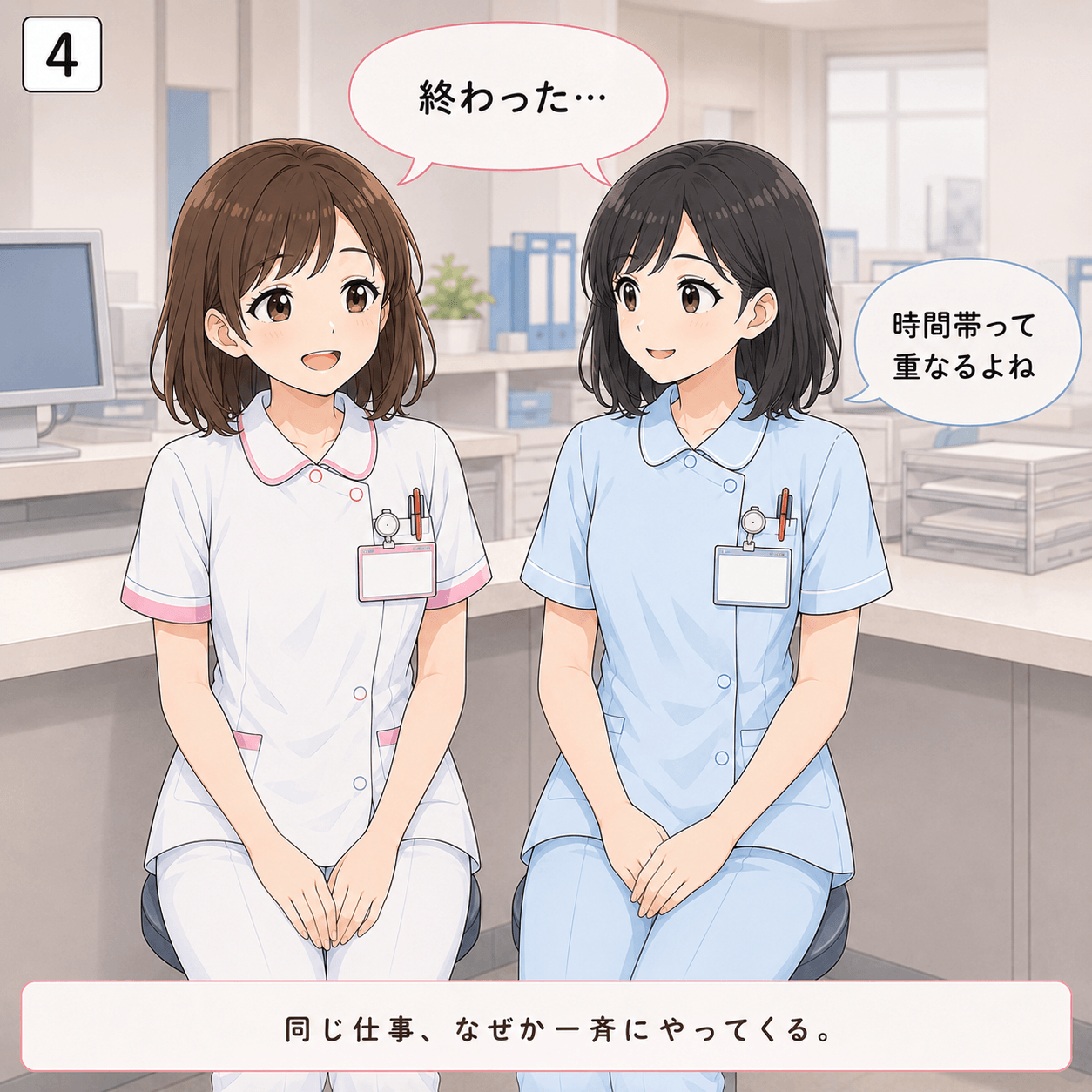 検温ラッシュ 4コマ目