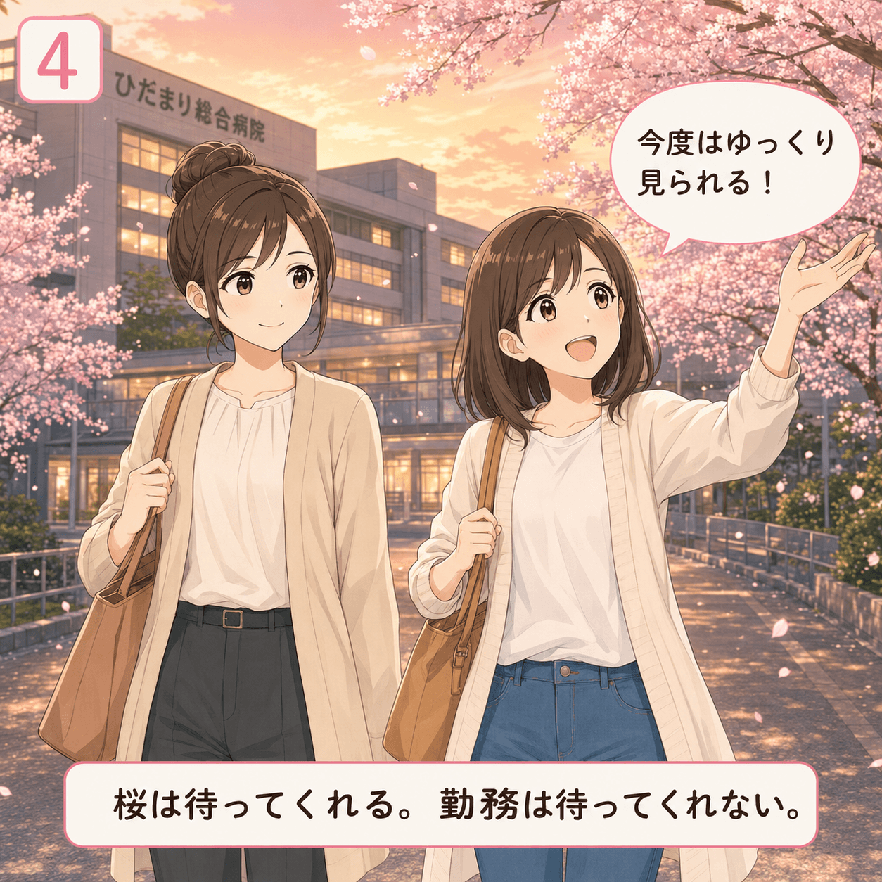 桜の病院 4コマ目