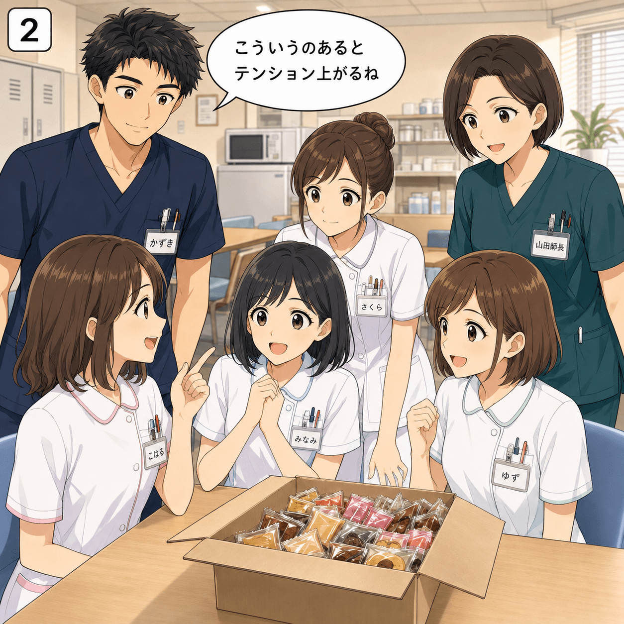 休憩室のお菓子 2コマ目