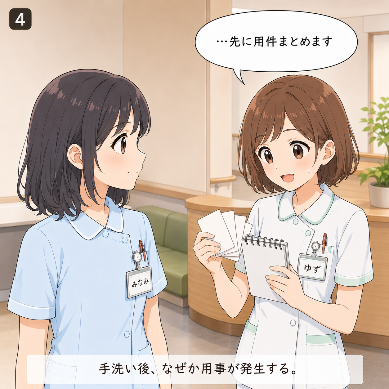 手洗いあるある 4コマ目