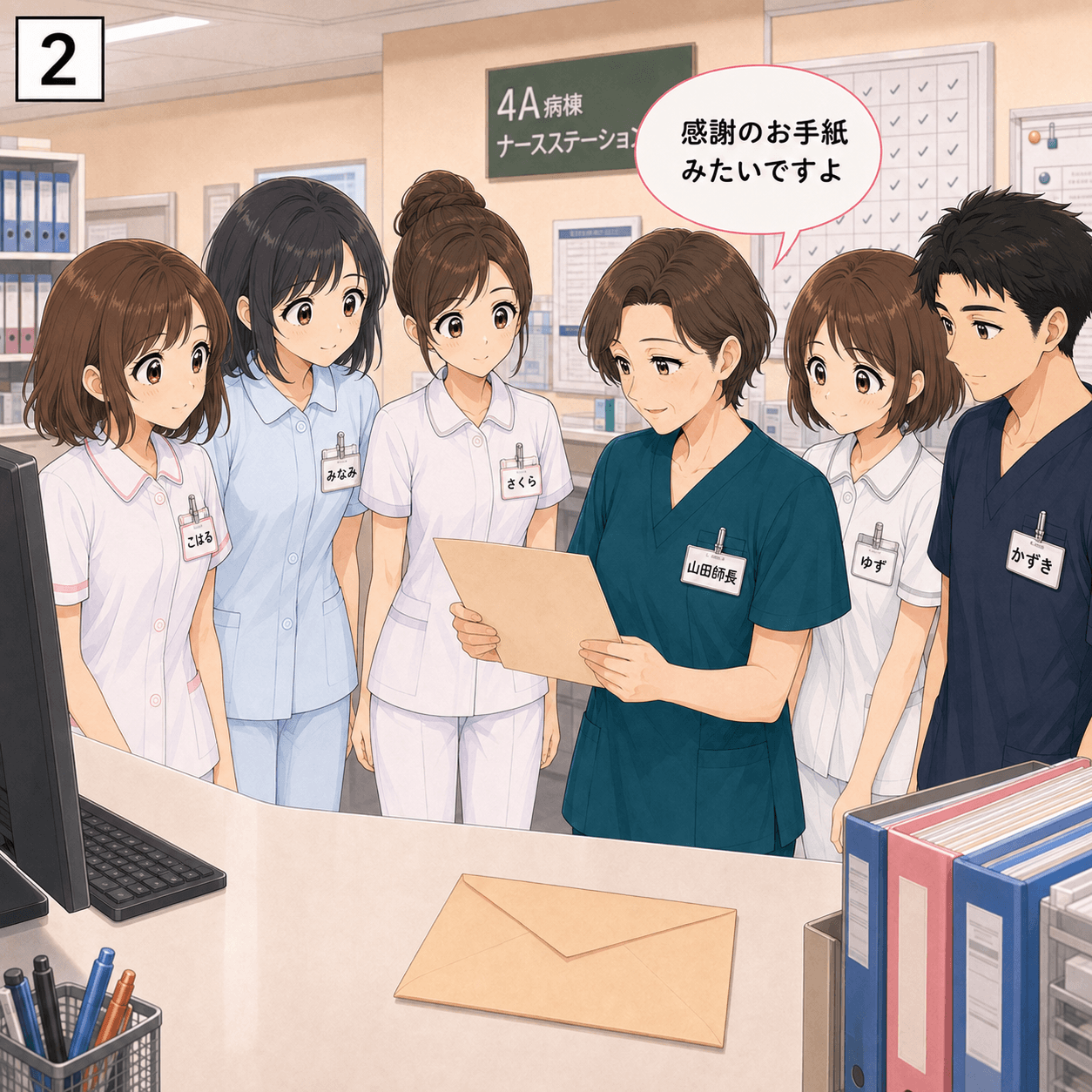 ありがとうの手紙 2コマ目