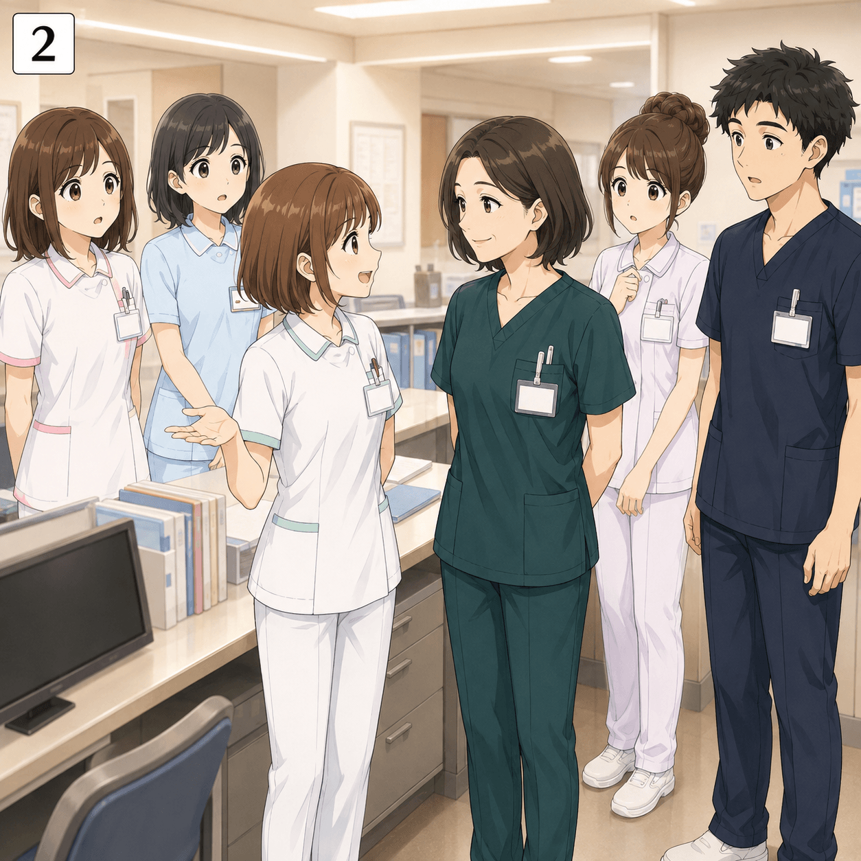 師長の笑顔 2コマ目