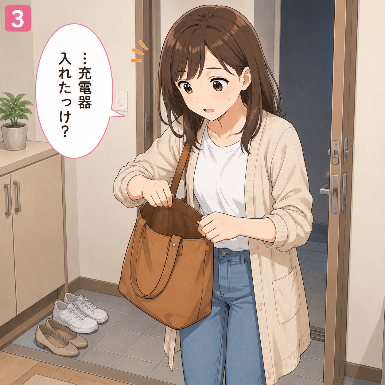 夜勤前ルーティン 3コマ目