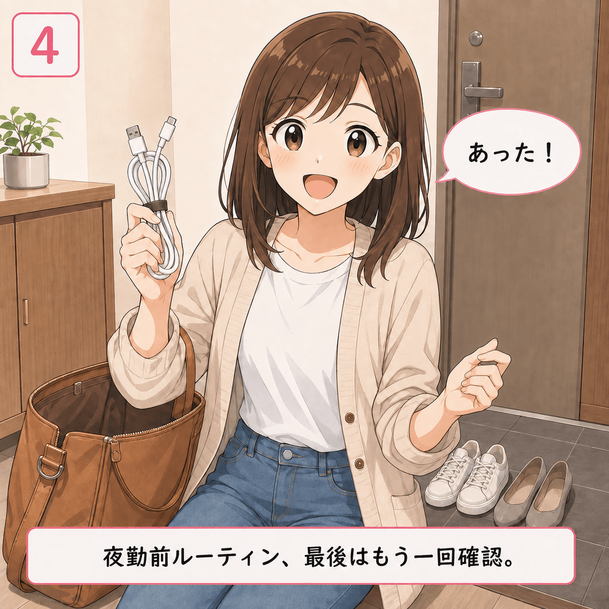 夜勤前ルーティン 4コマ目