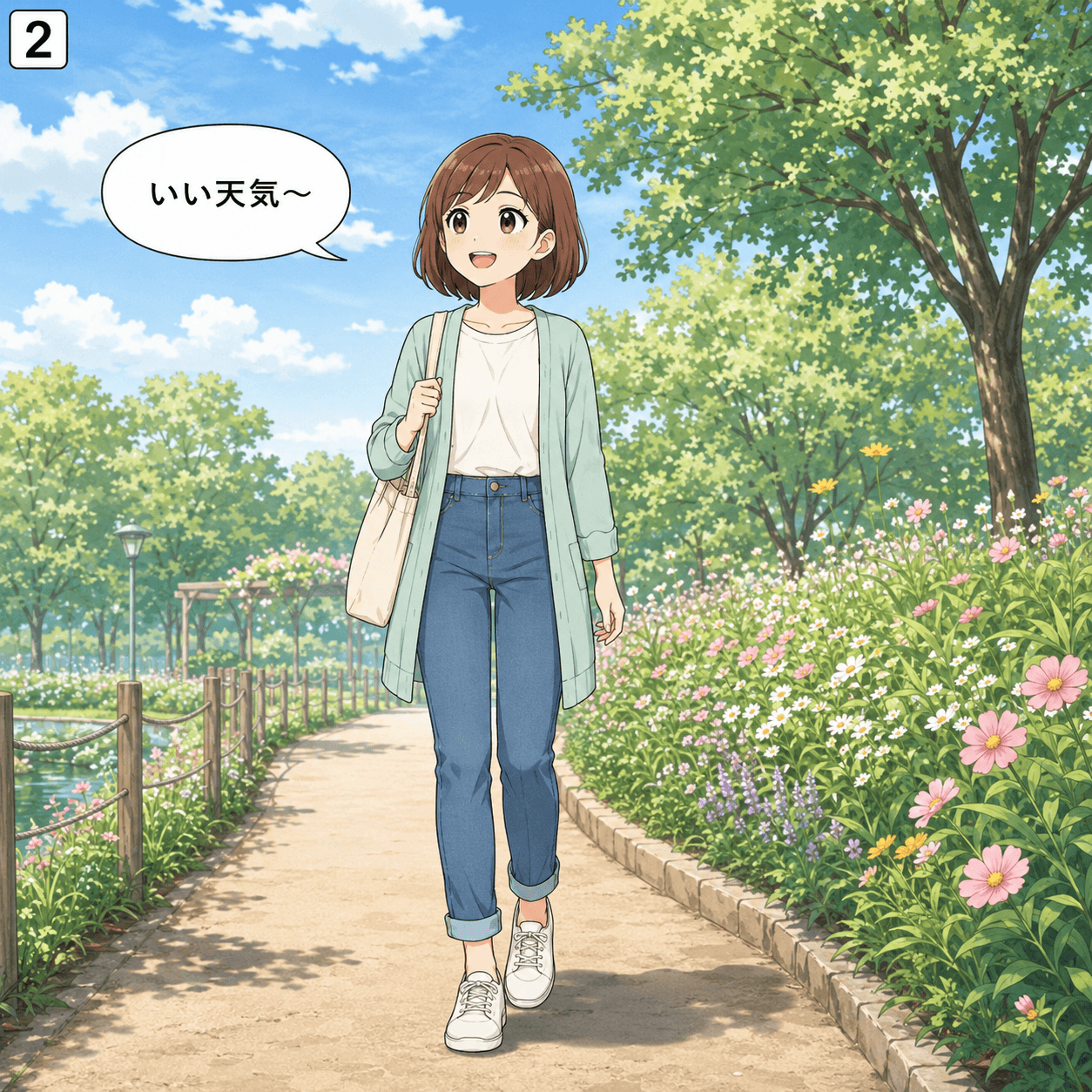 休日の散歩 2コマ目
