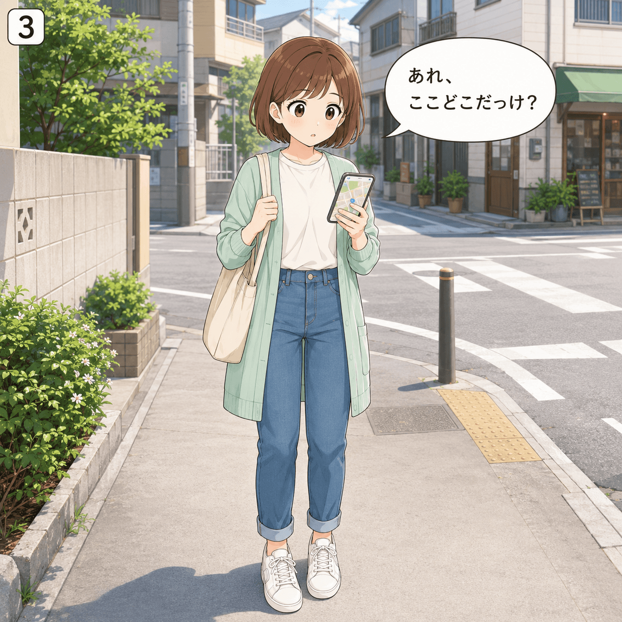 休日の散歩 3コマ目