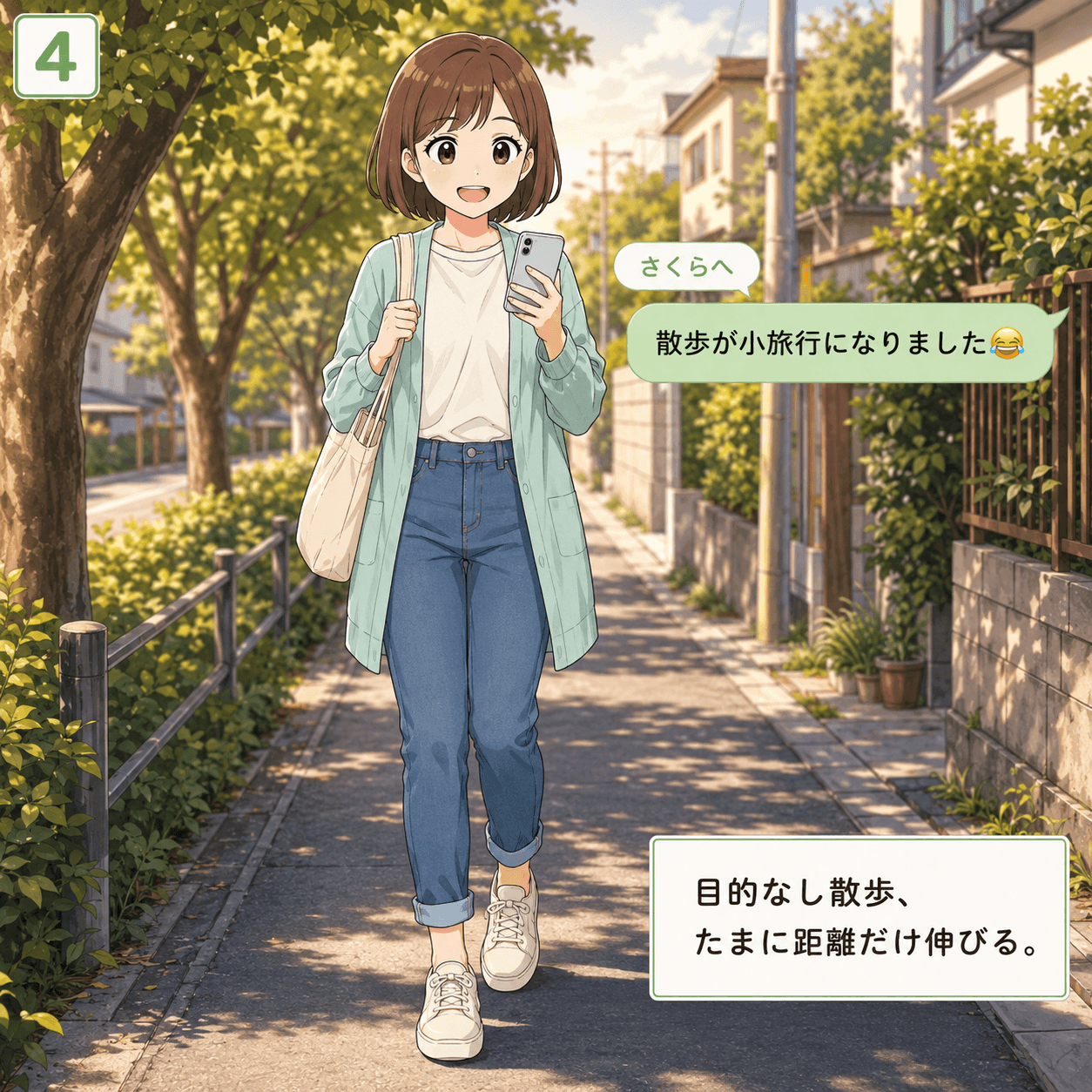 休日の散歩 4コマ目