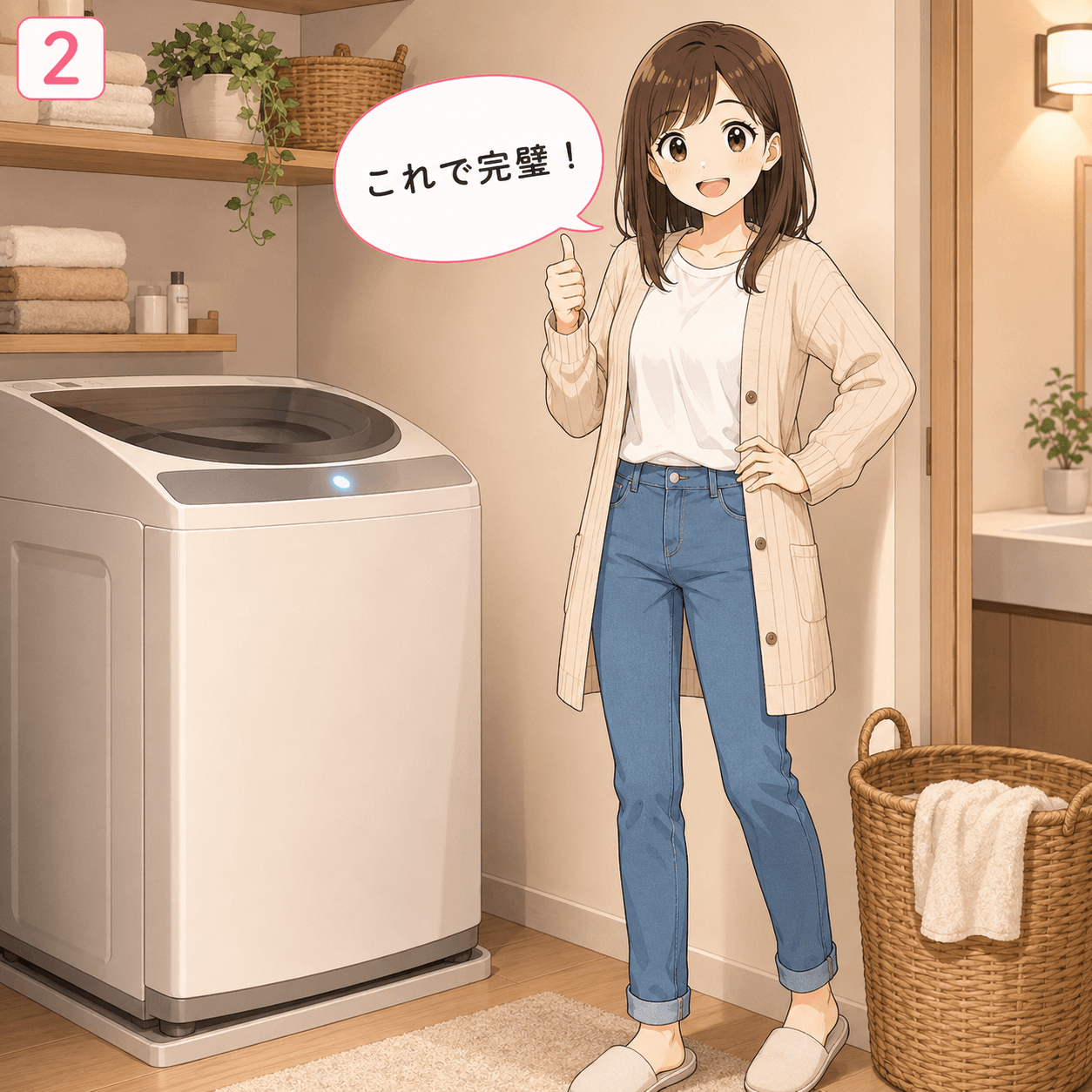 白衣洗濯 2コマ目