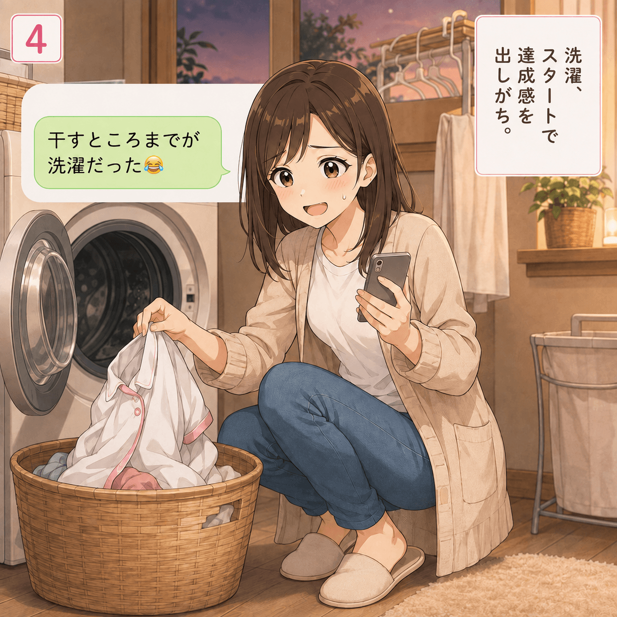 白衣洗濯 4コマ目
