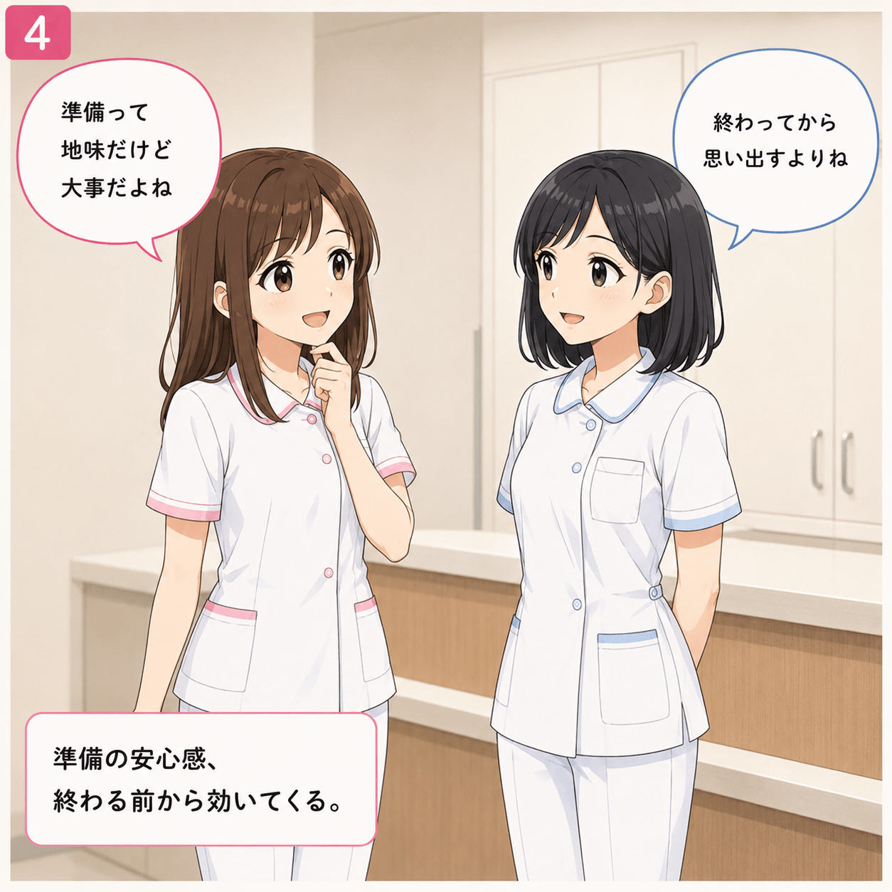 点滴準備 4コマ目