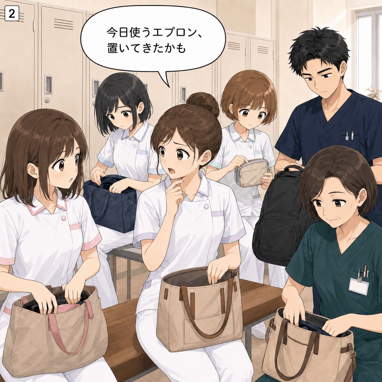 エプロン忘れ 2コマ目