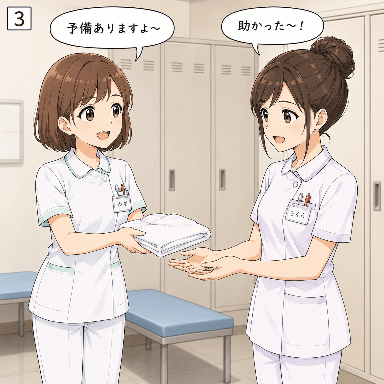 エプロン忘れ 3コマ目