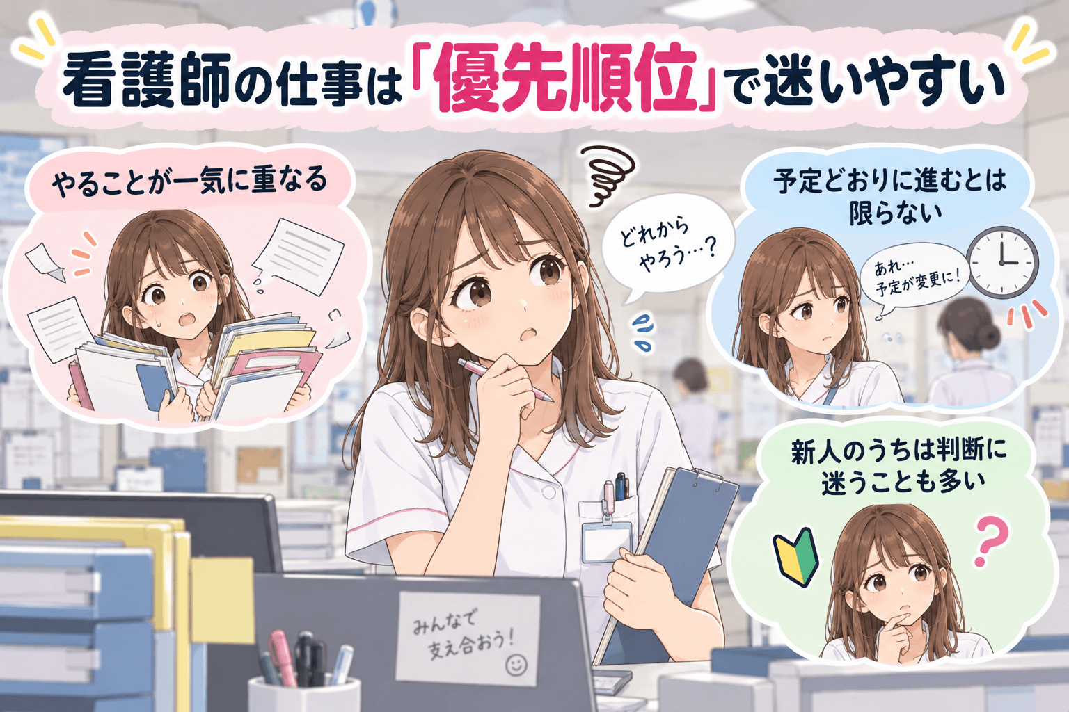 看護師の仕事は優先順位で迷いやすい理由