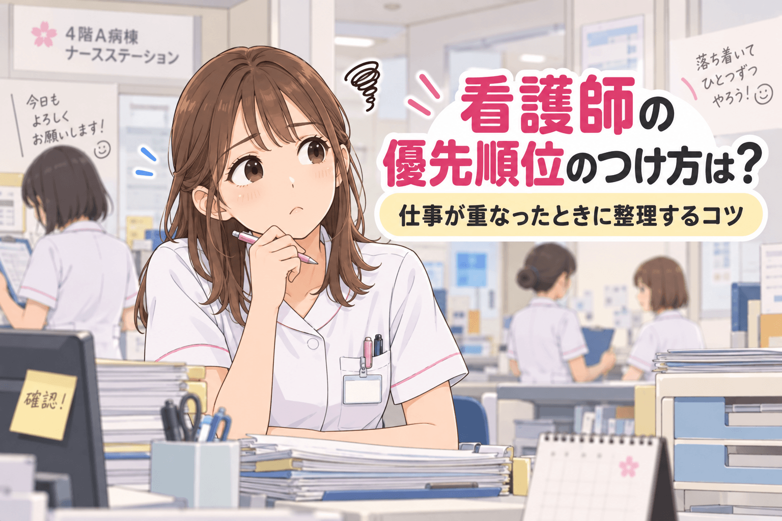 看護師の優先順位のつけ方と仕事が重なったときに整理するコツ